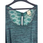 belle du jour Green Jersey Knit All Crochet Back 3x 3/4 Sleeve Top Photo 2