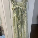 H&M Wildflower Print Ruffle Apron Tea Dress M Photo 6