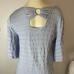 Women’s Baby Blue Blouse 3/4 Sleeves Size Medium Photo 2