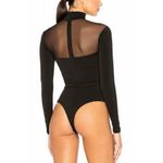 Nookie  Hypnotize Mesh Long Sleeve Bodysuit, Black, XL Photo 2