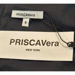 PRISCAVera Leather Corset Dress in Midnight Croc Small New Womens Mini Black Photo 10