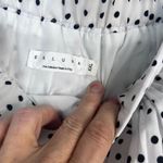 Exlura White Pollka Dot Pleated Tiered Aline Maxi Skirt Lined Size XXL Photo 6