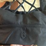 Buffbunny Collection Buffbunny Snakeskin Shiny Black Padded Sports Bra Athletic Workout‎ Top Size S Photo 3