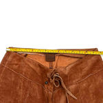 Arden B . Suede Leather Split Flare Pants Whipstitch Details Boho Y2K Photo 4