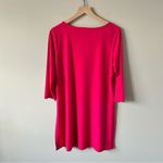 Susan Graver  Everyday Women's Dress Tunic Deep Pink Liquid Knit 3/4 Sleeve M Photo 7