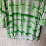 Erin London Green And White Tie Dye Bell Sleeve Top Size XXL Photo 2