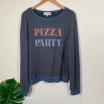 Wildfox Pizza Party Baggy Beach Jumper Sweater Navy Size Medium Cozy Photo 3