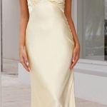 Billy J Yellow Satin Bridesmaids Dress Size 12 Photo 0