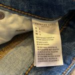 American Eagle  High Rise Floral Embroidered Distressed Denim Mom Shorts 4 Blue Photo 5