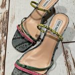 Steve Madden NWOT LOFT SLIDE SANDALS MULTI SNAKE PRINT Photo 0