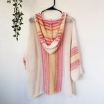 POL Hooded Open Knit Pullover Coverup Sz S Photo 1
