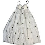 ANCORA The Shaded Mermaid Draped Palm Tree Dress Linen Size Large Green Photo 5