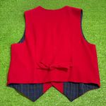 Karen Scott Vintage  Women's M Red Christmas Tree Embroidery Holiday Grandma Vest Photo 4