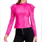 Bar III Metallic Long Puffed Sleeve Top Photo 1