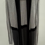 White House | Black Market Gray Black Colorblock Open Front Cardigan XL Photo 0