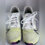 Nike  Yellow and White Sneakers with Purple Details Photo 1