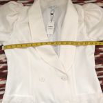 EXPRESS NWT X LadyGang White Puff Sleeve Double Breasted Blazer Dress Photo 4