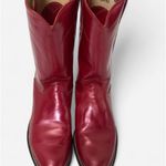 Justin Vintage Kipskin Leather Cowboy Boots – Red (Women’s 6B) Photo 7