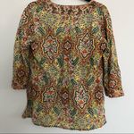 Grace Elements Grace Element Paisley Tunic Three Quarter Sleeves 100% Cotton. Size M Photo 6