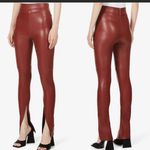 Carlisle NWT ALIX NYC Faux Leather Split Hem Pants Paprika Size S Photo 1