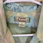 Tommy Bahama Vintage 100% silk short sleeve button down light green floral med Photo 4