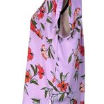 Worthington Medium Top Floral Dolman Cap Sleeves V-Neck Pocket Semi-Sheer Hi-Low Photo 4