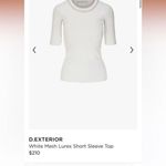 D. Exterior white V neck beaded and gold‎ lurex tank italy $170 Photo 7