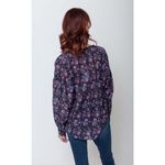 💕XIRENA💕 Romi Top ~ Black Beauty Abstract Floral Print Small Photo 4