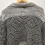 J.Jill Open Front Cardigan Sweater sz MP Black Tribal Western Cotton Wool Photo 6