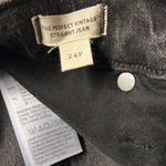 Madewell  Black Straight Leg Women's Raw Distressed Hem Jeans New w/ Tags Photo 8