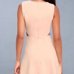 Lulus Toast to you Nude cut out skater dress Photo 1