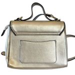 Christian LaCroix CXL Silver Faux Leather Bead Trim Top Handle Crossbody Handbag Photo 2