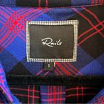 Rails  Hunter Electric Blue, Black & Red Button Down Flannel Shirt | S Photo 5