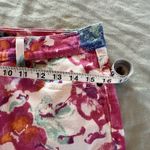 Levi's Levi’s White and Bright Watercolor Cutoff Raw Hem Denim Jean Shorts Size 8 Photo 2