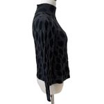 Akris Punto  Sweater Womens 2 Wool Jacquard Mock Neck Gray Black Spotted Pullover Photo 3