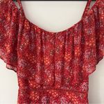 Rebecca Minkoff  Lynne Dress Floral Tiered Ruffle Dress Cold Shoulder Cutout Mini Photo 4