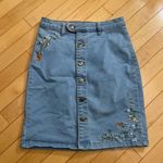 Parker Lily And  Embroidered Jean Skirt Photo 0