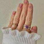 Floral Setting Round Purple Clear Marquise Ring “Maven” Engagement Promise Elegant Jewelry Photo 1