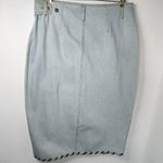 Baccini Vintage Light Denim Wrap Skirt with Black Whip Stitch Accent Photo 5