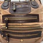 Tod's Tod’s Luna Large Handbag in Nylon‎ and Leather Bronze with Green bottom Photo 1