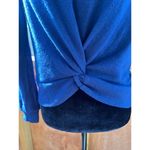 belle du jour Soft Knit Twist Front Long Sleeve Top Coastal Navy Size XS. NEW Photo 3