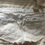 Hollister  White Jean Shorts with Intricate Lace Hem Photo 4