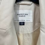 American Eagle  Cropped Blazer Size M Ivory Double Breasted Office Chic Photo 8