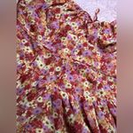 Chenopod Floral Corset Bodice Dress Womens Cute Fitted Sundress Red Size M Photo 4