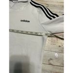 Adidas  Crewneck Sweatshirt Women's Size Small 8-10 White Black Stripe Pullover Photo 5