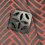 IC by Connie K Jacket Womens Medium Black Red Geometric Asymmetrical Lagenlook Photo 4