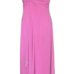 Vintage 90s Y2K Pink Whimsical Beaded Sequin Flower Prom Dress XL Fairycore Glam Photo 2