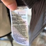 Gap  pointelle gray knit cotton blend swoop neck button down top thermal L Photo 7