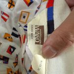 Vintage NOS Montgomery Ward Loomskill nautical flag blouse, size medium White Photo 15