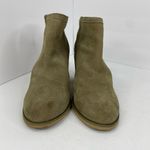 Urban Outfitters Maude Suede Ankle Boots Block Heel Bootie size 7 Tan Taupe Photo 1